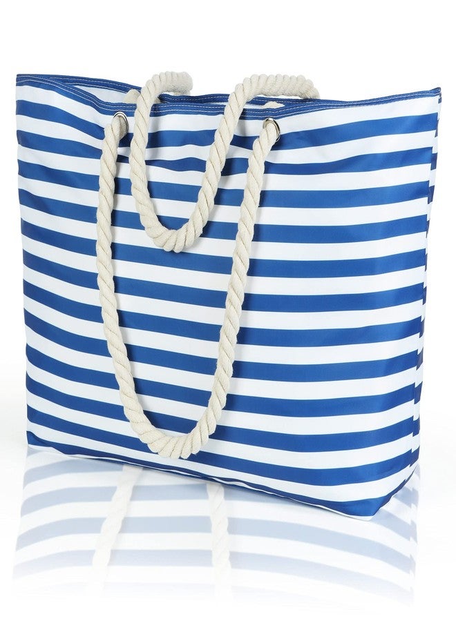 KUAK Beach Bags for Women Extra Large Beach Tote Bag with Top Zipper, 3 Inner Pockets Waterproof Sandproof Swim Pool Bag - Image 1